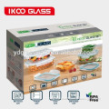 2015 hot selling 10 pieces borosilicate glass food container with lid set